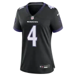 Zay Flowers Baltimore Ravens Nike Women's Alternate Game Jersey - Black