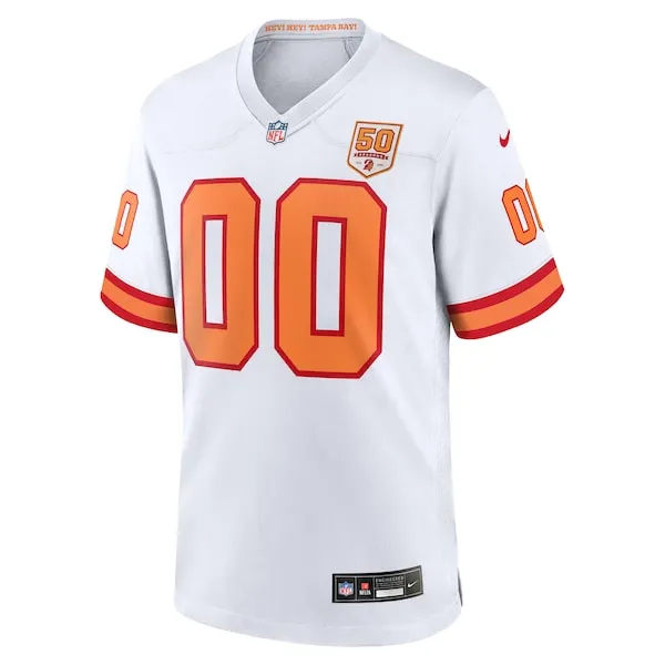 '76 Tampa Bay Buccaneers Nike 50th Season Custom Game Jersey - White/Red